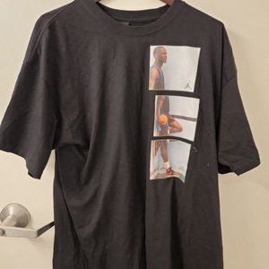 Vintage 2005 Nike Air Jordan Retro 1 BANNED ROOKIE TEE SHIRT Men's XL BLACK